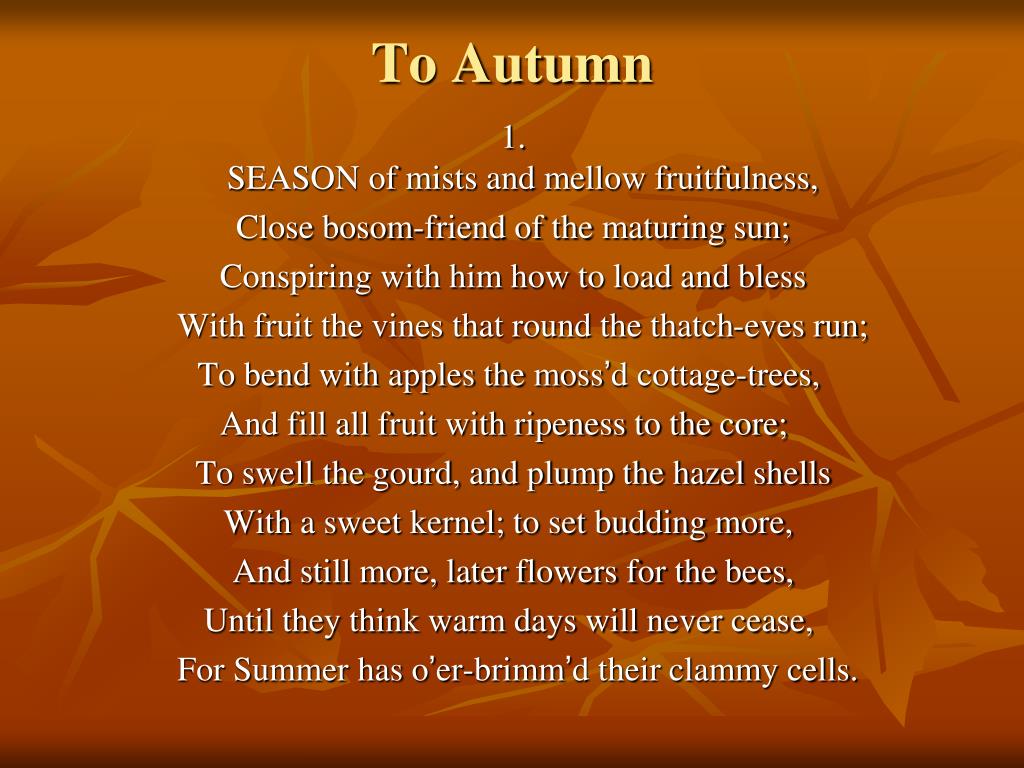 PPT - Ode to Autumn PowerPoint Presentation, free download - ID:5318064
