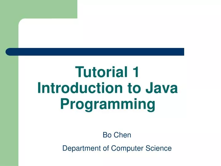 PPT - Tutorial 1 Introduction To Java Programming PowerPoint ...