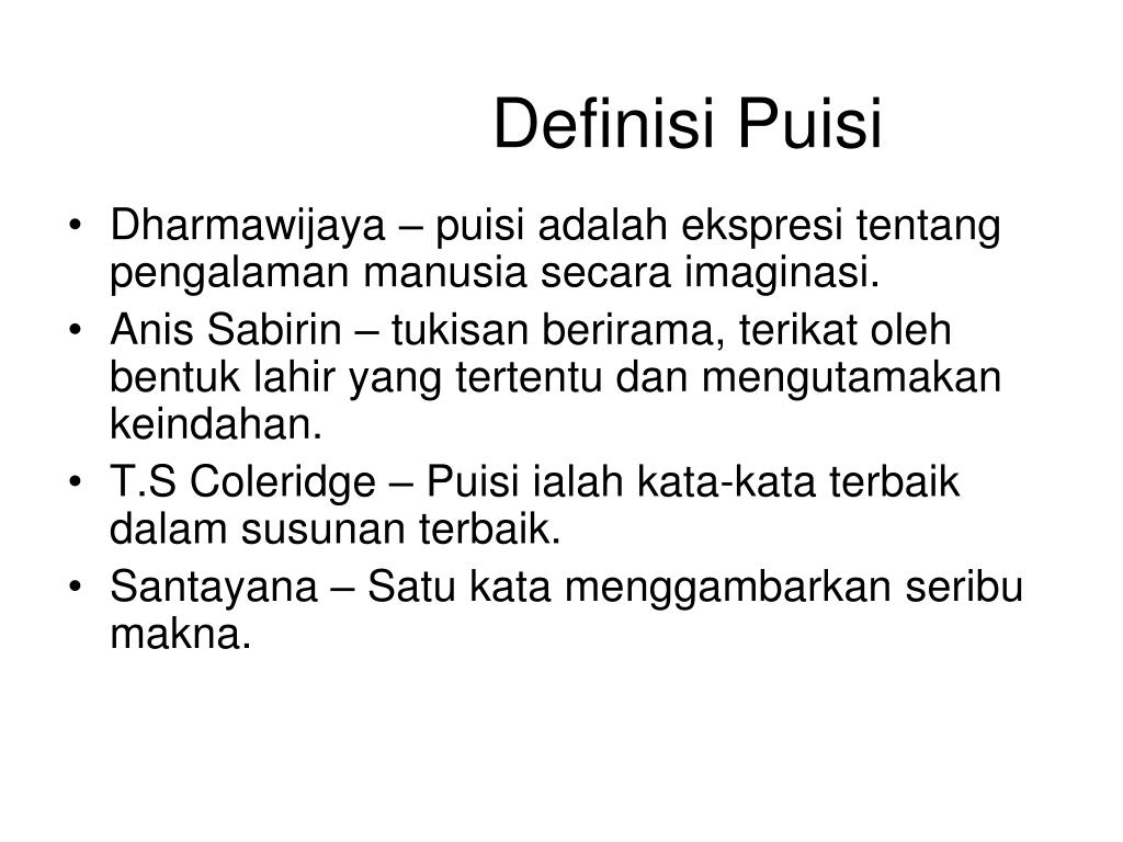 Ppt Definisi Puisi Powerpoint Presentation Free Download Id 5319007