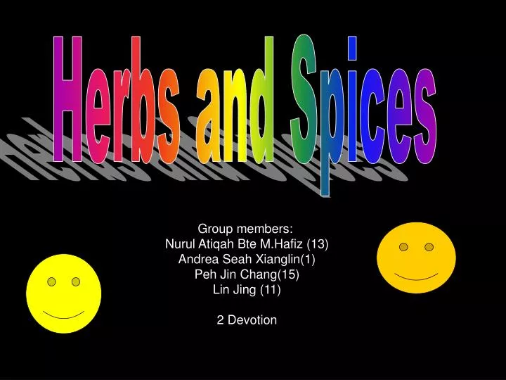 PPT Herbs and Spices PowerPoint Presentation, free download ID5319200