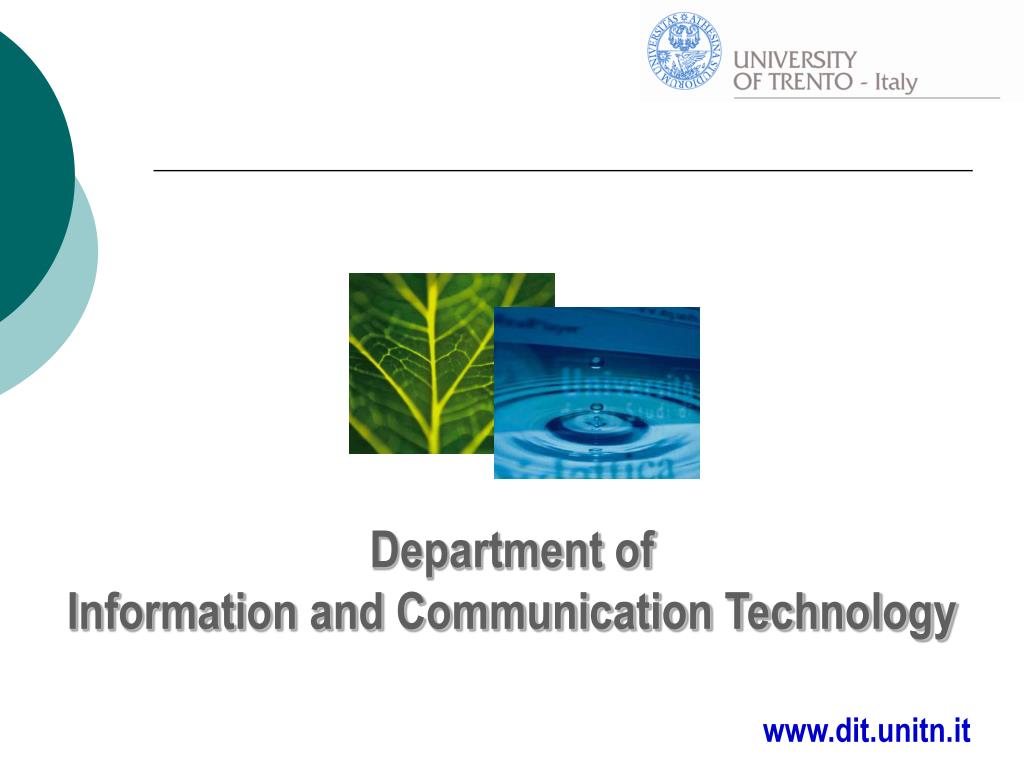 PPT - Department of Information and Communication Technology dit.unitn ...