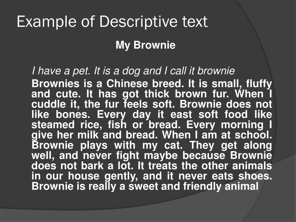 Text presentation