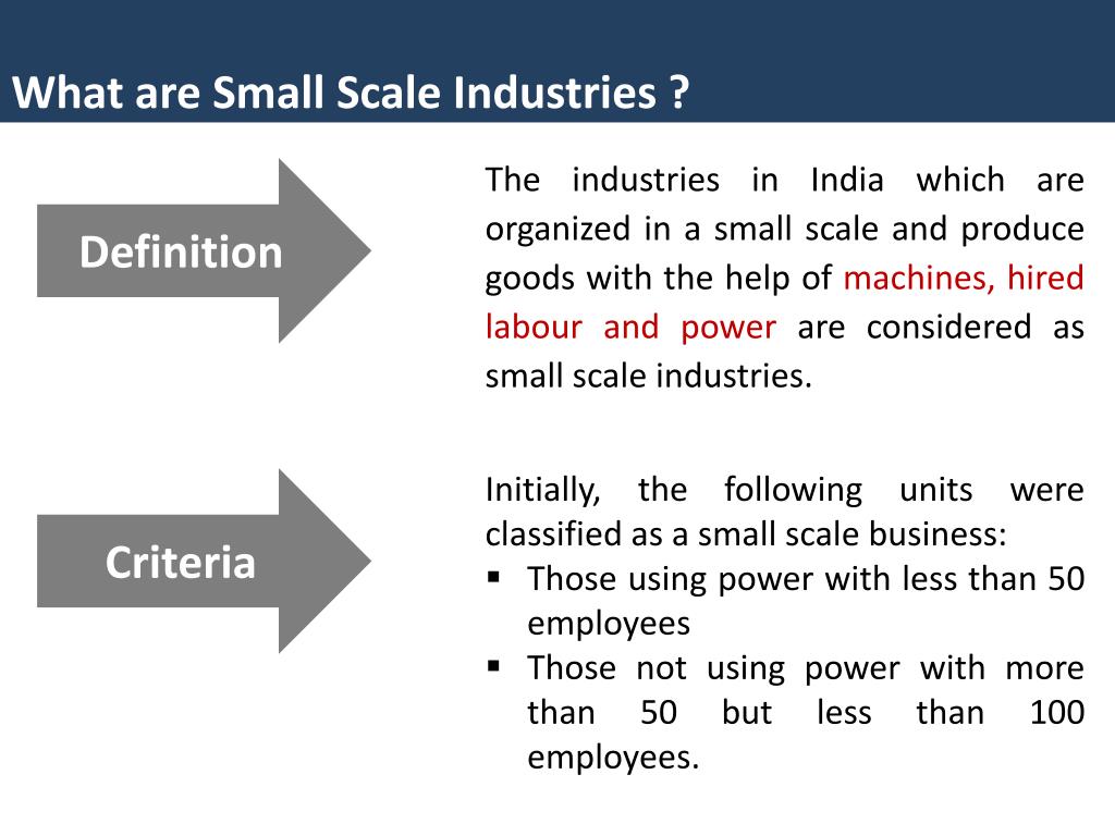 Small-Scale Industries- Definition, Classification & Eligibility