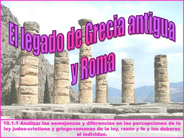 PPT El legado de Grecia antigua y Roma PowerPoint