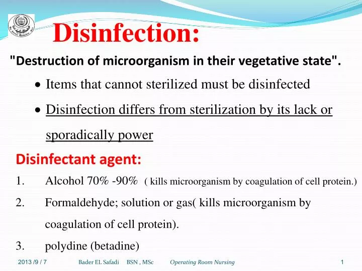 PPT Disinfection PowerPoint Presentation, free download ID5320698