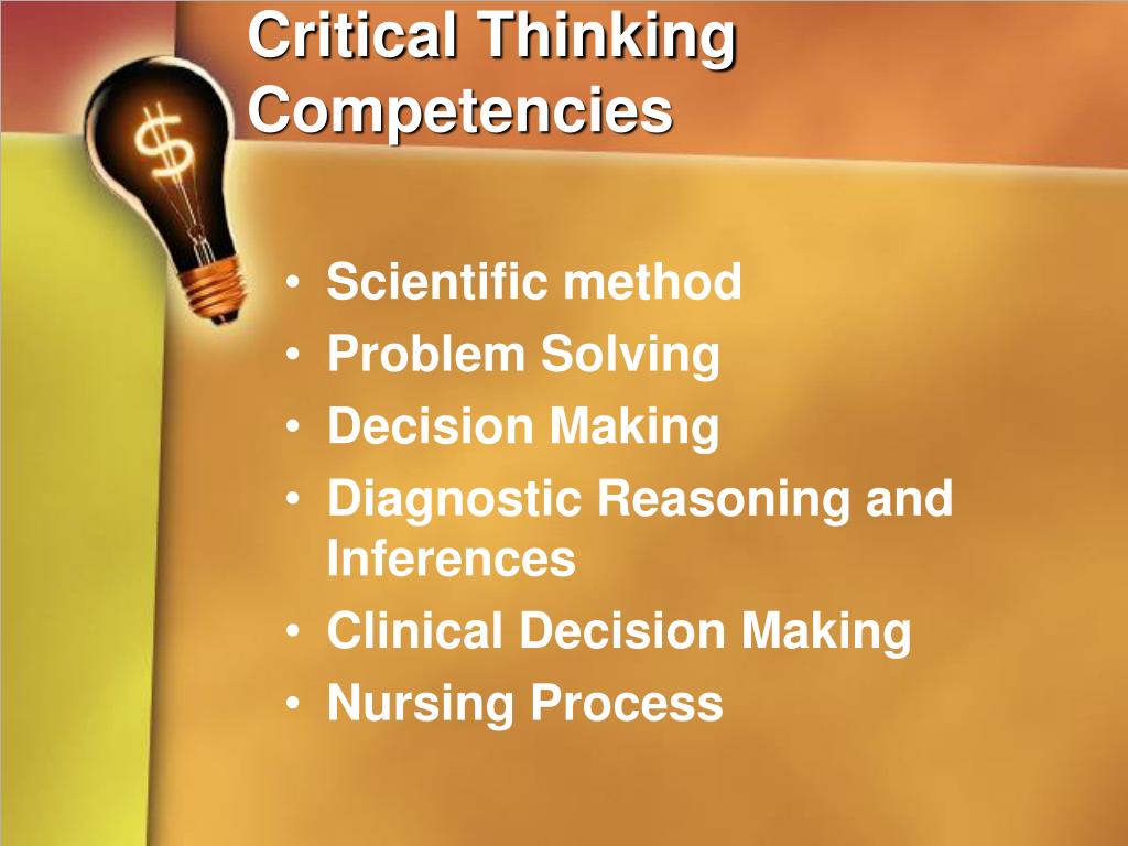 critical thinking nursing competence