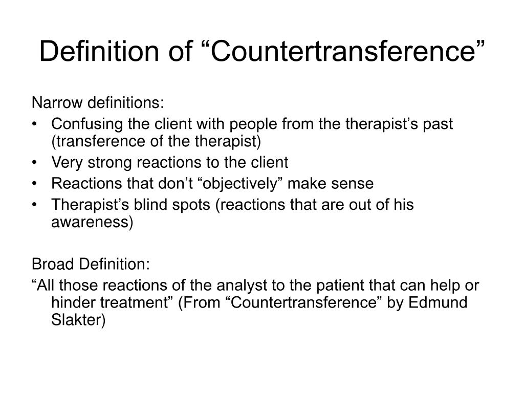 Ppt How Countertransference Can Help Us In Our Work Powerpoint Presentation Id