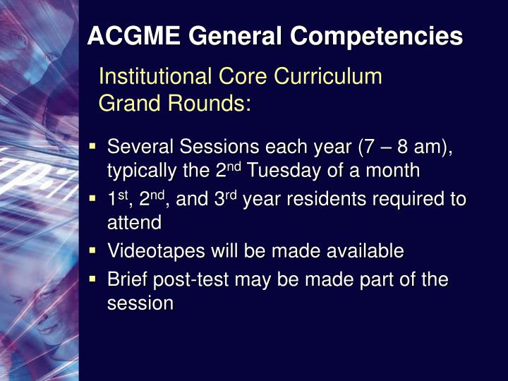 ppt - acgme general competencies powerpoint presentation