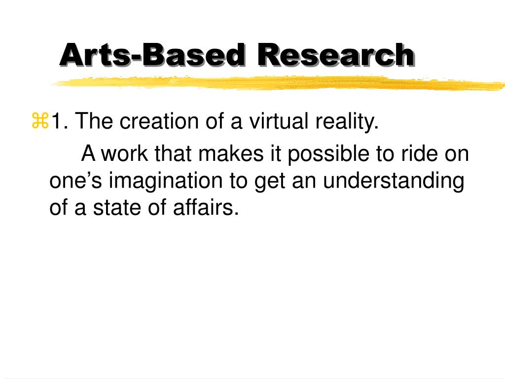 research studies about arts