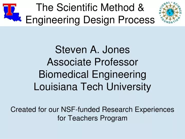 PPT - The Scientific Method & Engineering Design Process PowerPoint ...