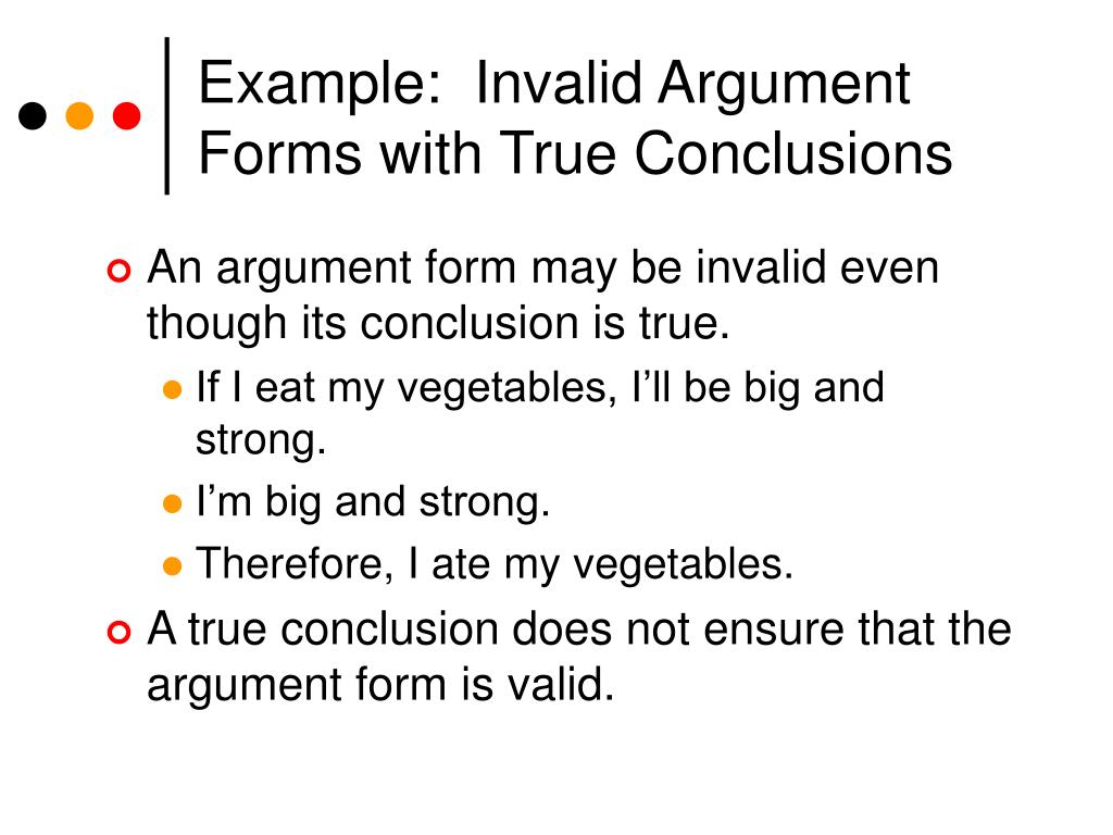 an argument is invalid if