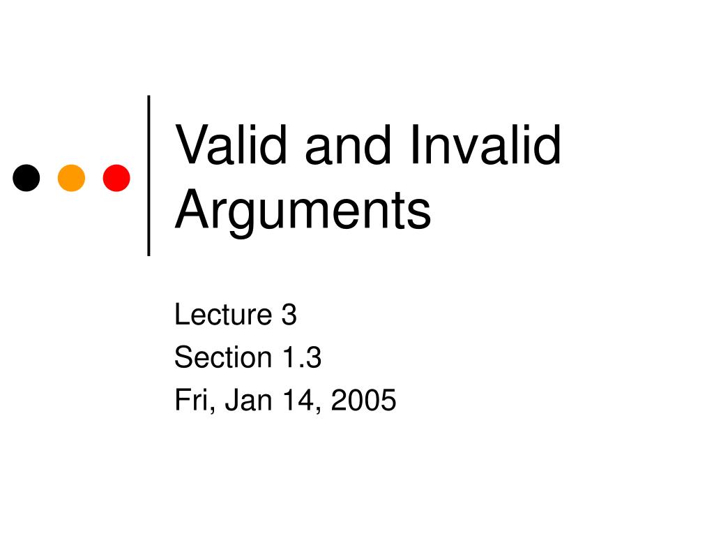 invalid arguments