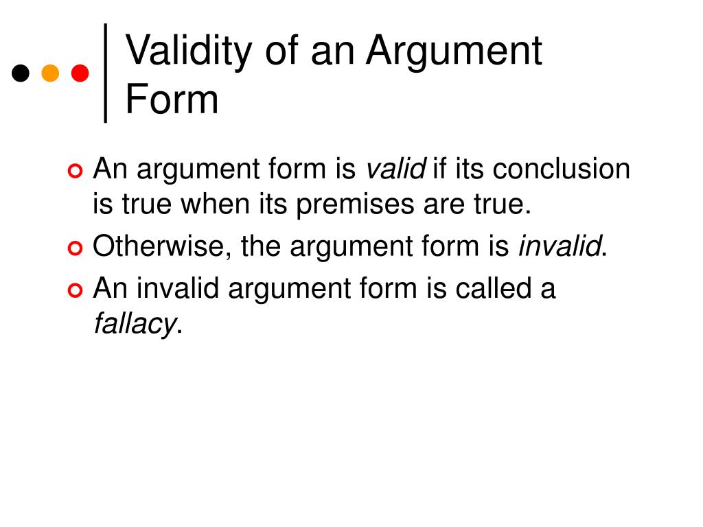 an argument is invalid if