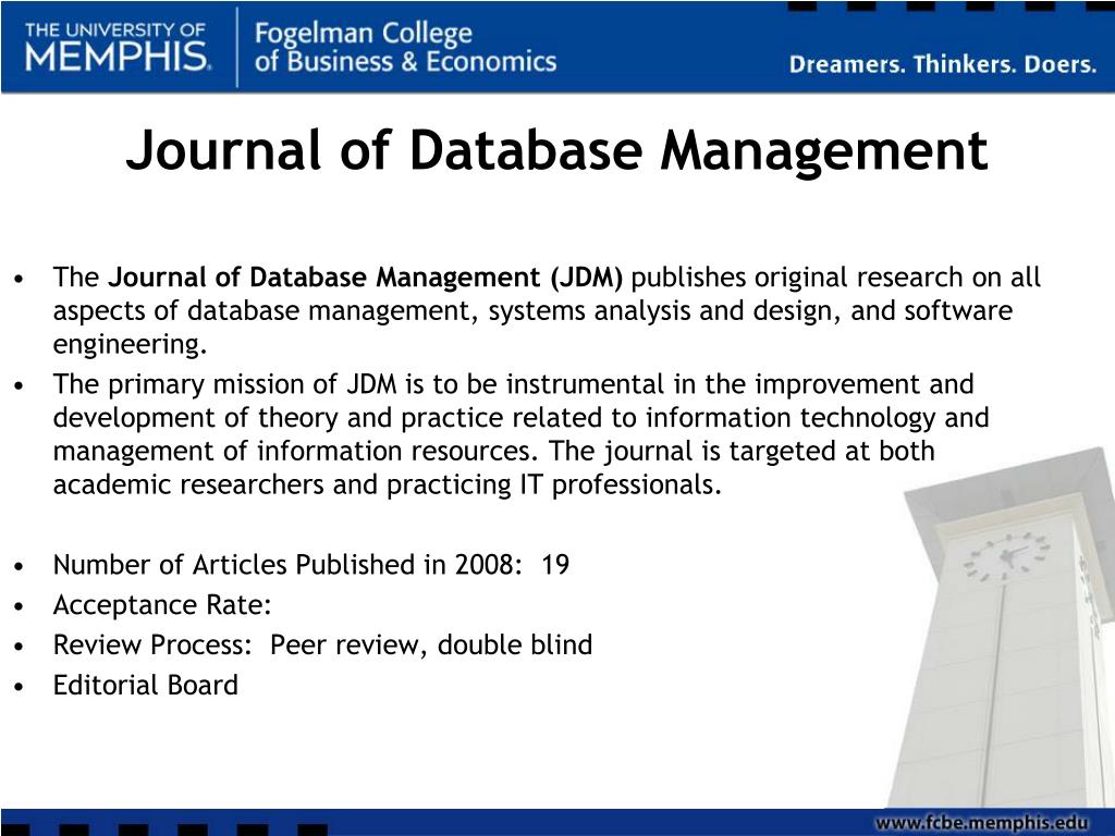 PPT - Top MIS Journals: Missions, Fit and the Publication Process ...