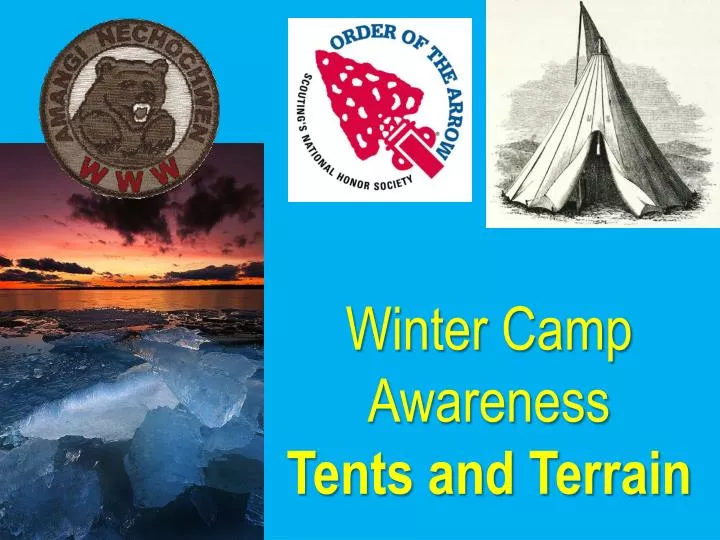 winter camp awareness tents and terrain n.