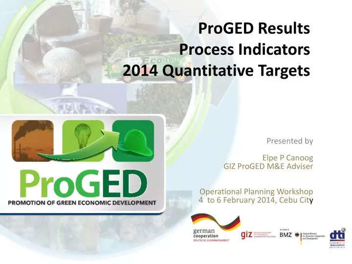 proged results process indicators 2014 quantitative targets n.