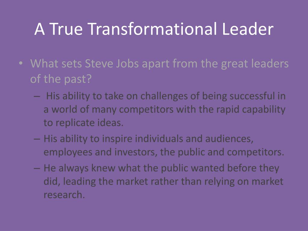 steve jobs a transformational leader