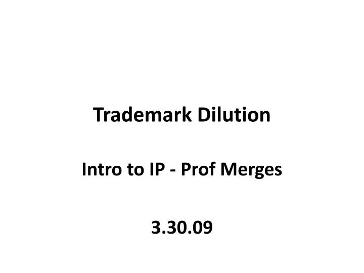 trademark dilution n.