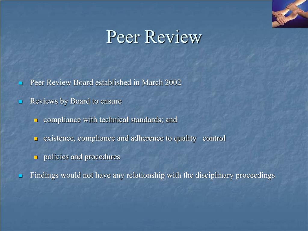 Peer R View Board PPT - The Institute of Chartered Accountants of India PowerPoint ...