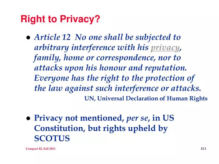 right to privacy assignment