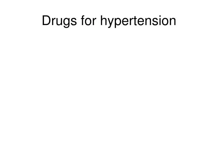 drugs for hypertension n.