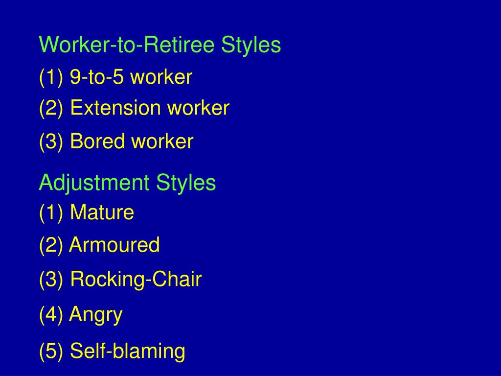 PPT WORK &amp; RETIREMENT PowerPoint Presentation, free download ID5329552