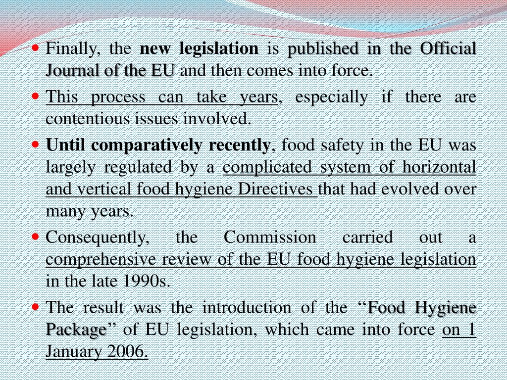 PPT - Food Safety Legislation PowerPoint Presentation, free download