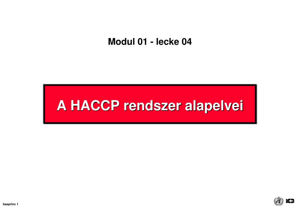 PPT - A HACCP rendszer alapelvei PowerPoint Presentation, free download -  ID:5330501