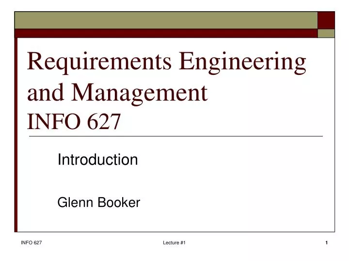 requirements engineering and management requirements engineering and management