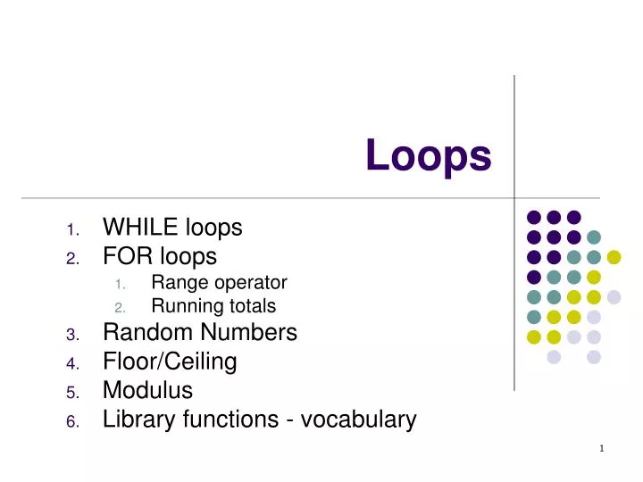 PPT - Loops PowerPoint Presentation, free download - ID:5331591