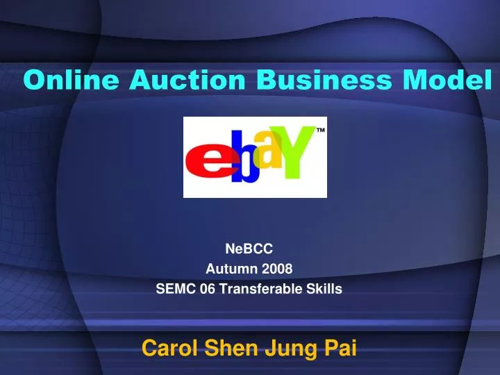 PPT Online Auction Business Model PowerPoint Presentation, free
