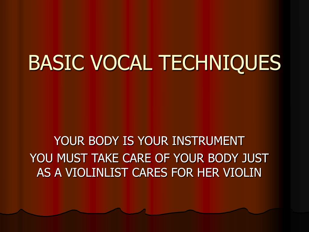 vocal techniques for presentation