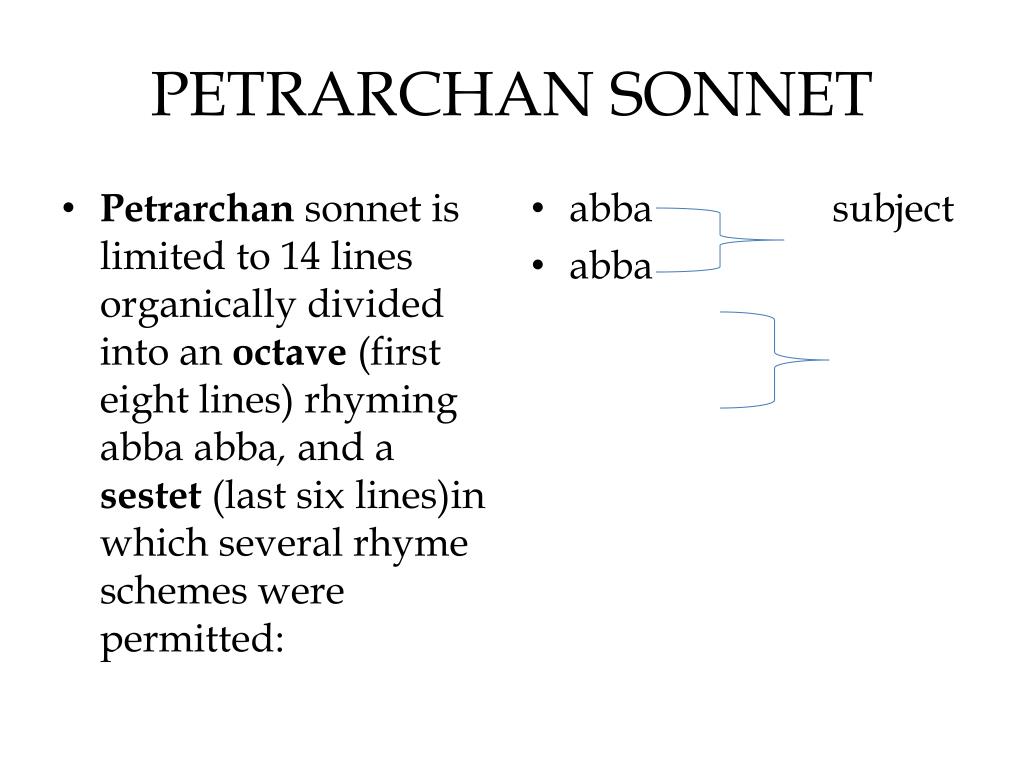 ppt petrarchan sonnet powerpoint presentation id 5332711