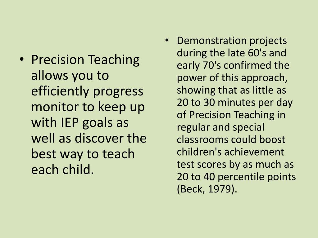 precision teaching in special education