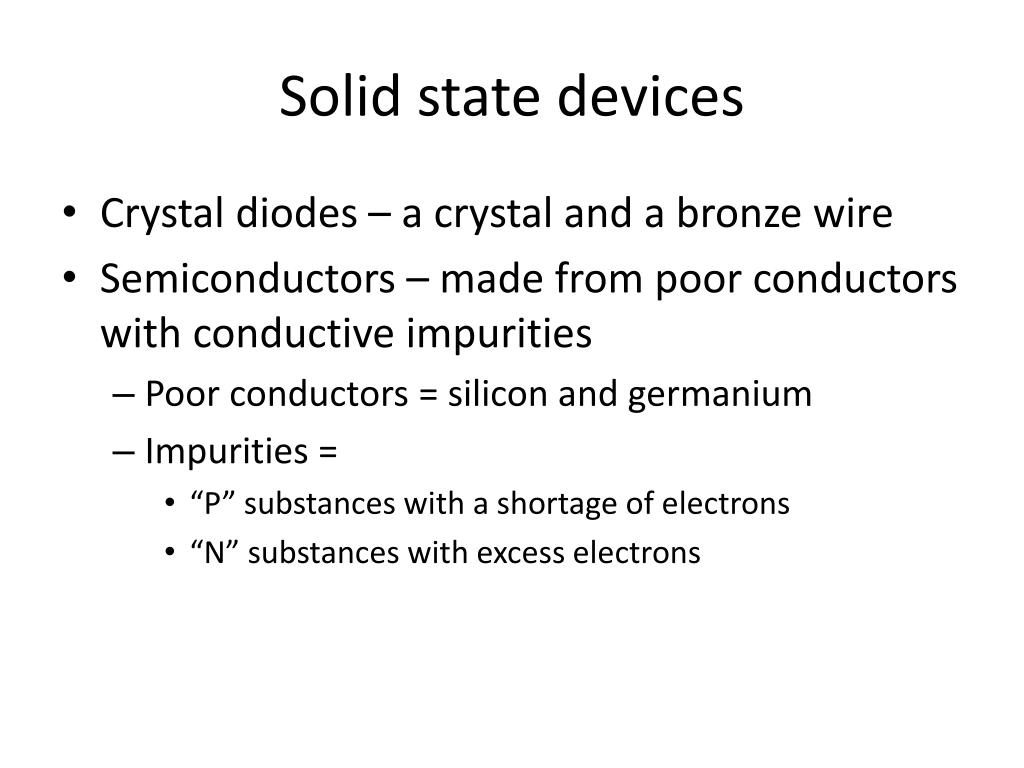 examples of solid state devices