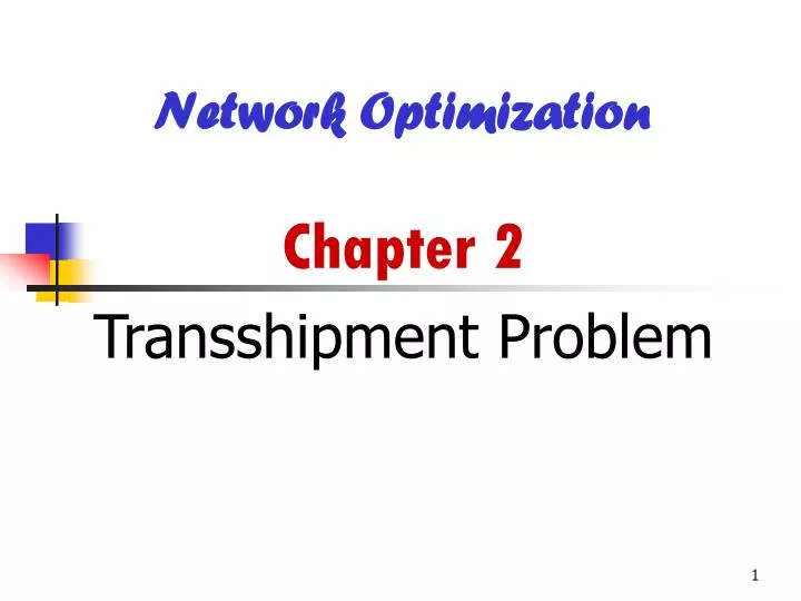 network optimization n.