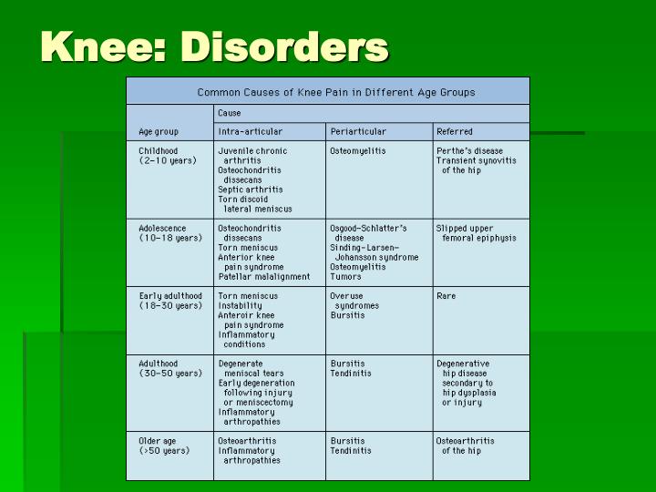 Ppt Knee Structure And Disorders Powerpoint Presentation Id5334265