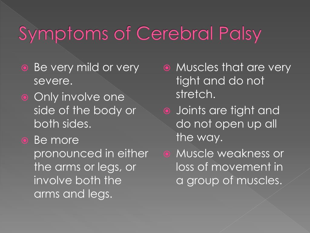 mild cerebral palsy symptoms baby