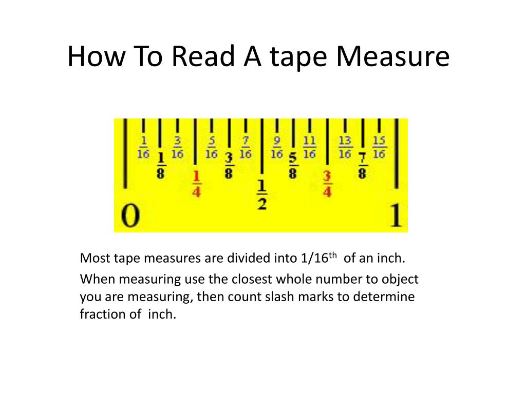 full tape measure marks