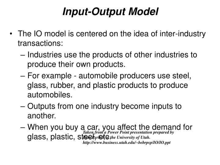 PPT - Input – Output Analysis PowerPoint Presentation - ID:5335673