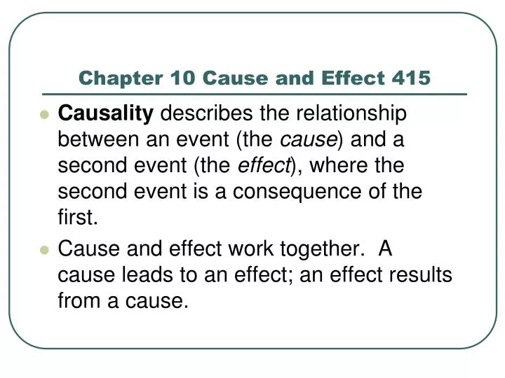 cause and effects of working in cause and effects of working in