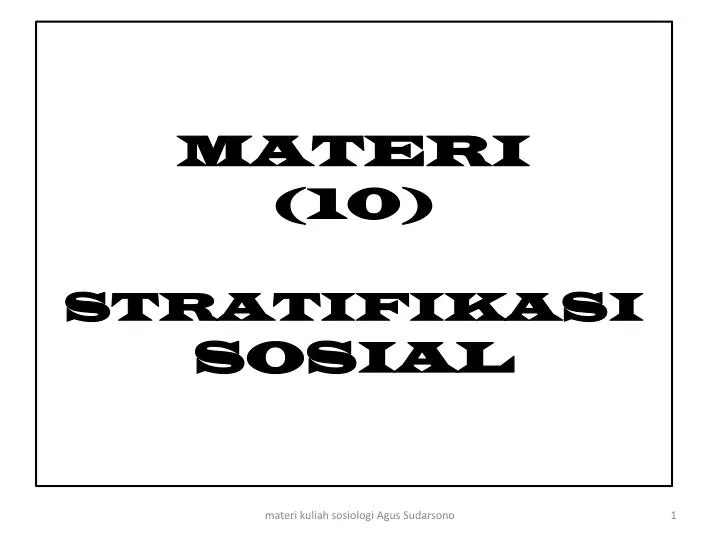 materi 10 stratifikasi sosial n.