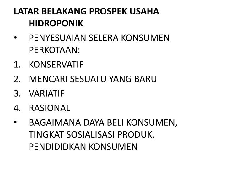  PPT TEKNOLOGI HIDROPONIK PowerPoint Presentation ID 