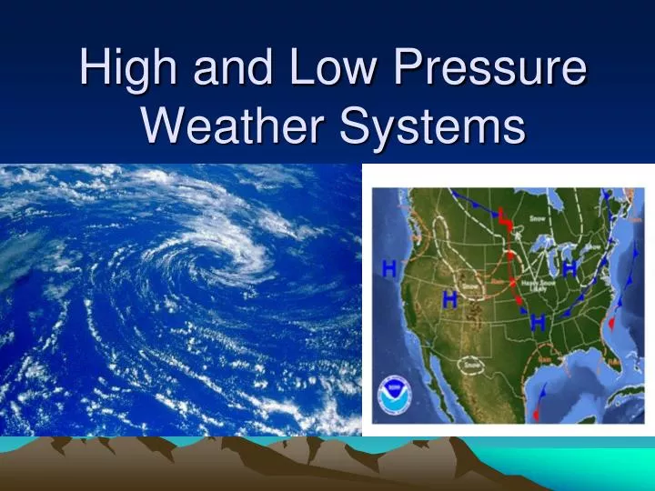 high and low pressure weather systems n.