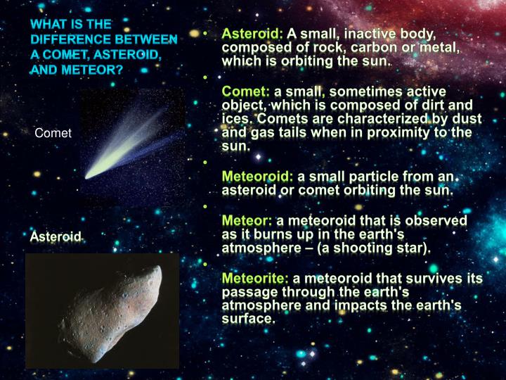 difference between meteor meteoroid meteorite