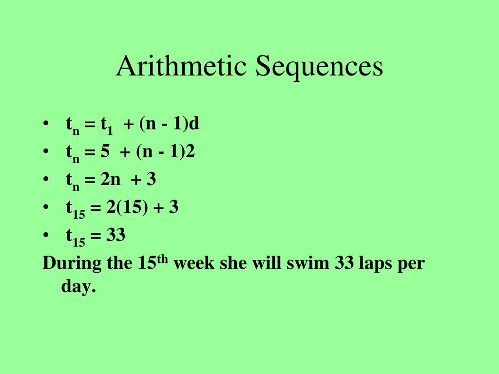 Arithmetic Sequences.