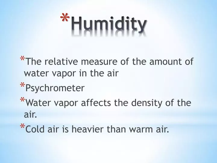 PPT - Humidity PowerPoint Presentation, free download - ID:5338152