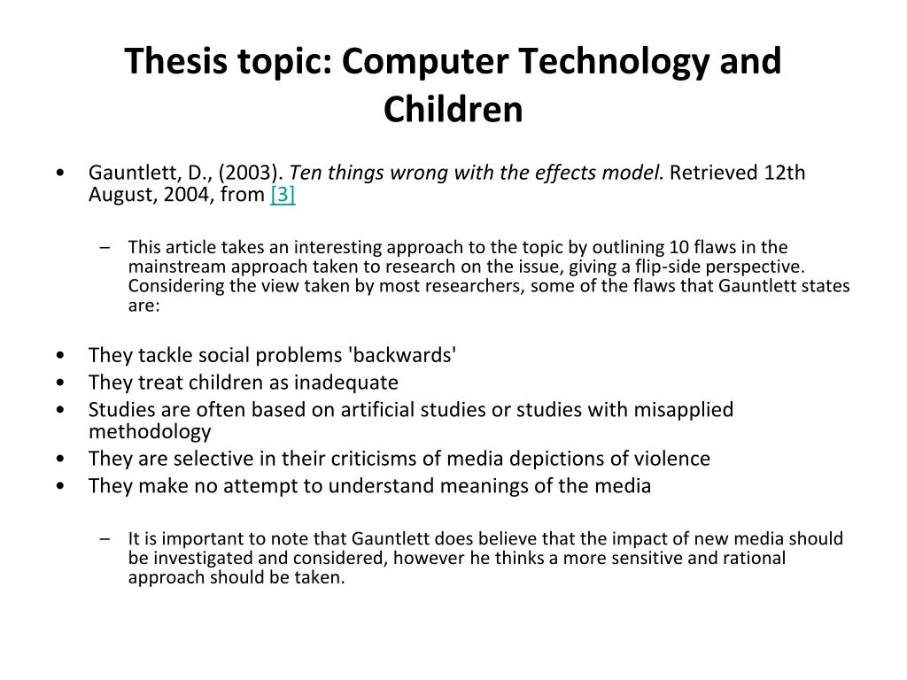 thesis about computer technology