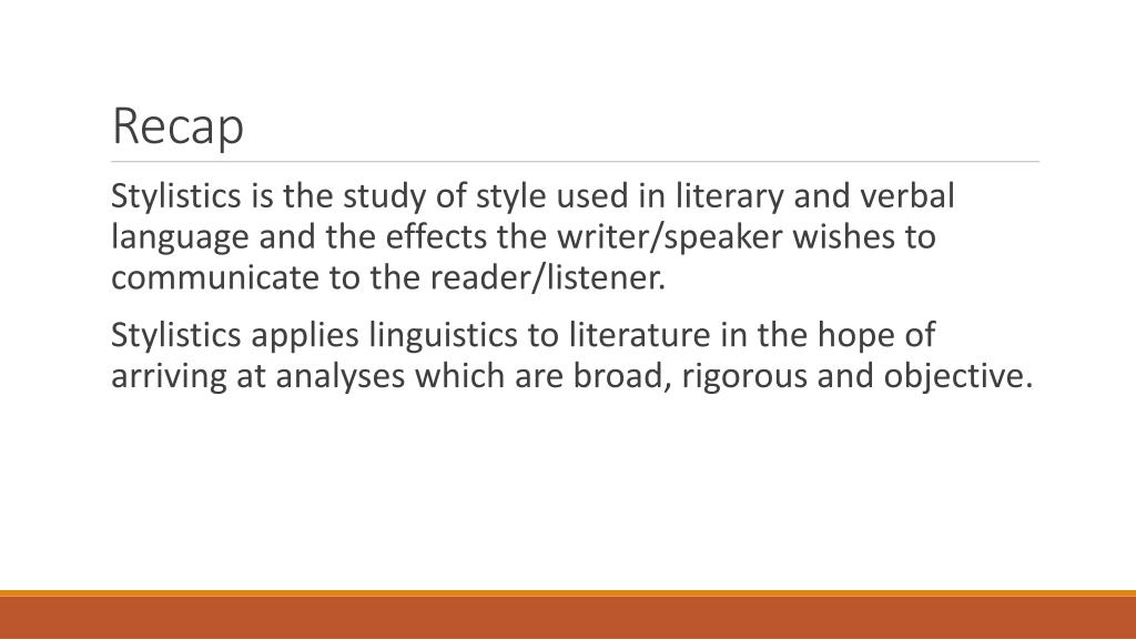 PPT - Stylistics ENG 551 PowerPoint Presentation, free download - ID ...