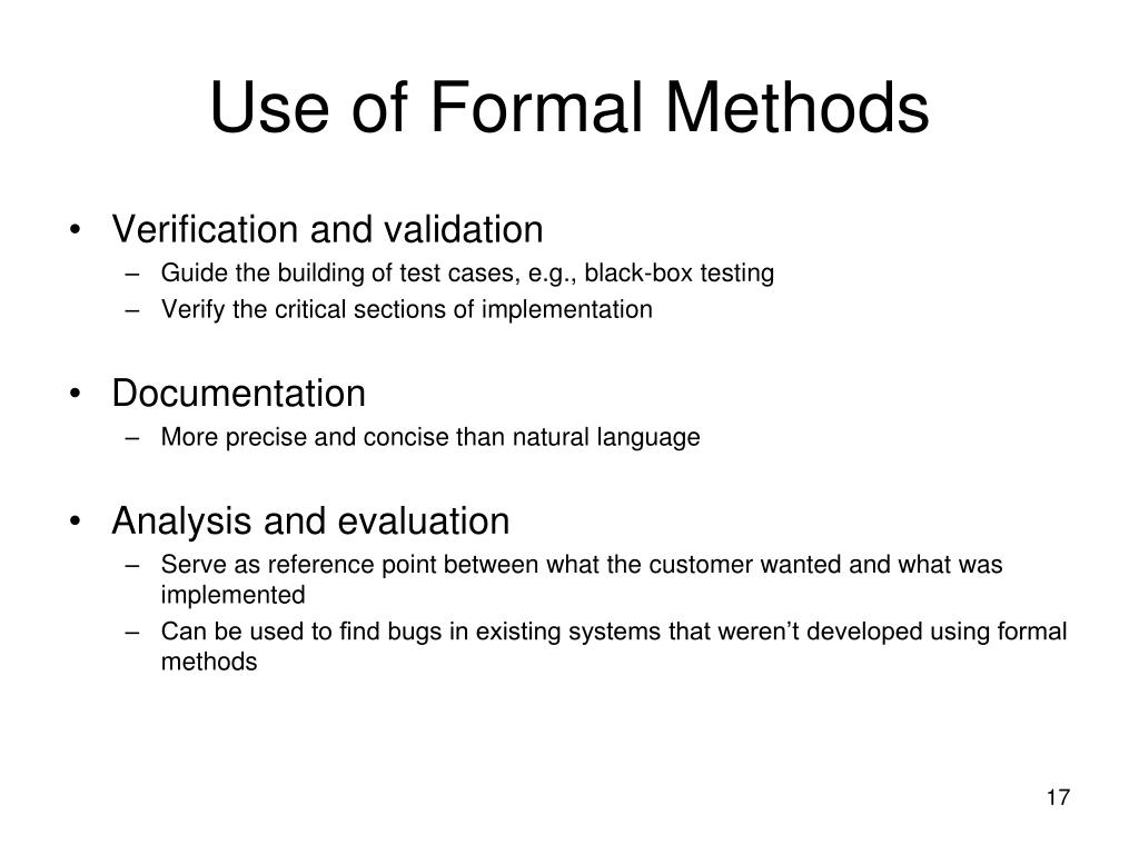 PPT - Introduction to Formal Methods PowerPoint Presentation, free ...